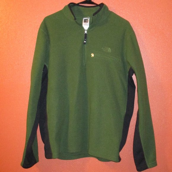 The North Face Other - North Face XL Green Black 1/4 Zip Fleece Pullover